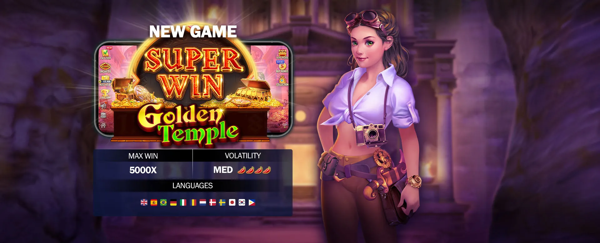 Dynamic background featuring Batman Puppy Playtime characters in a vibrant online gaming setting